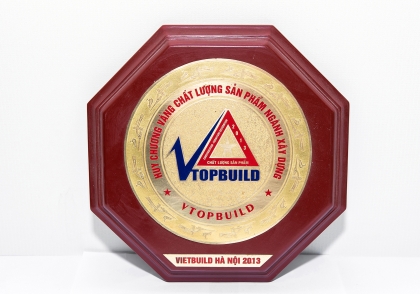 Công ty CP nhựa Châu Á - Đạt huy chương vàng chất lượng sản phẩm ngành xây dựng (VTOPBUILD)